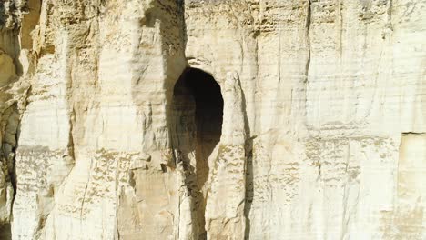 cave in a cliff face