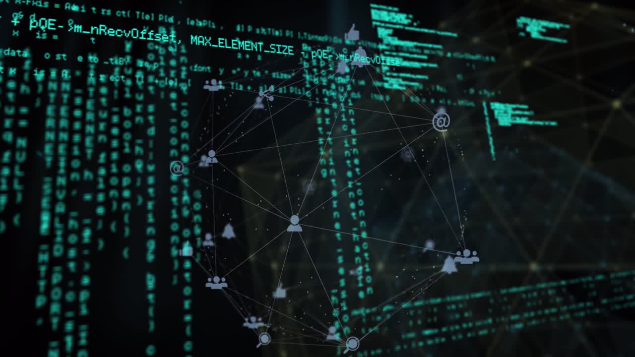 Animation of data processing over network of connections