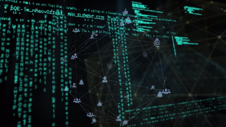Animation of data processing over network of connections