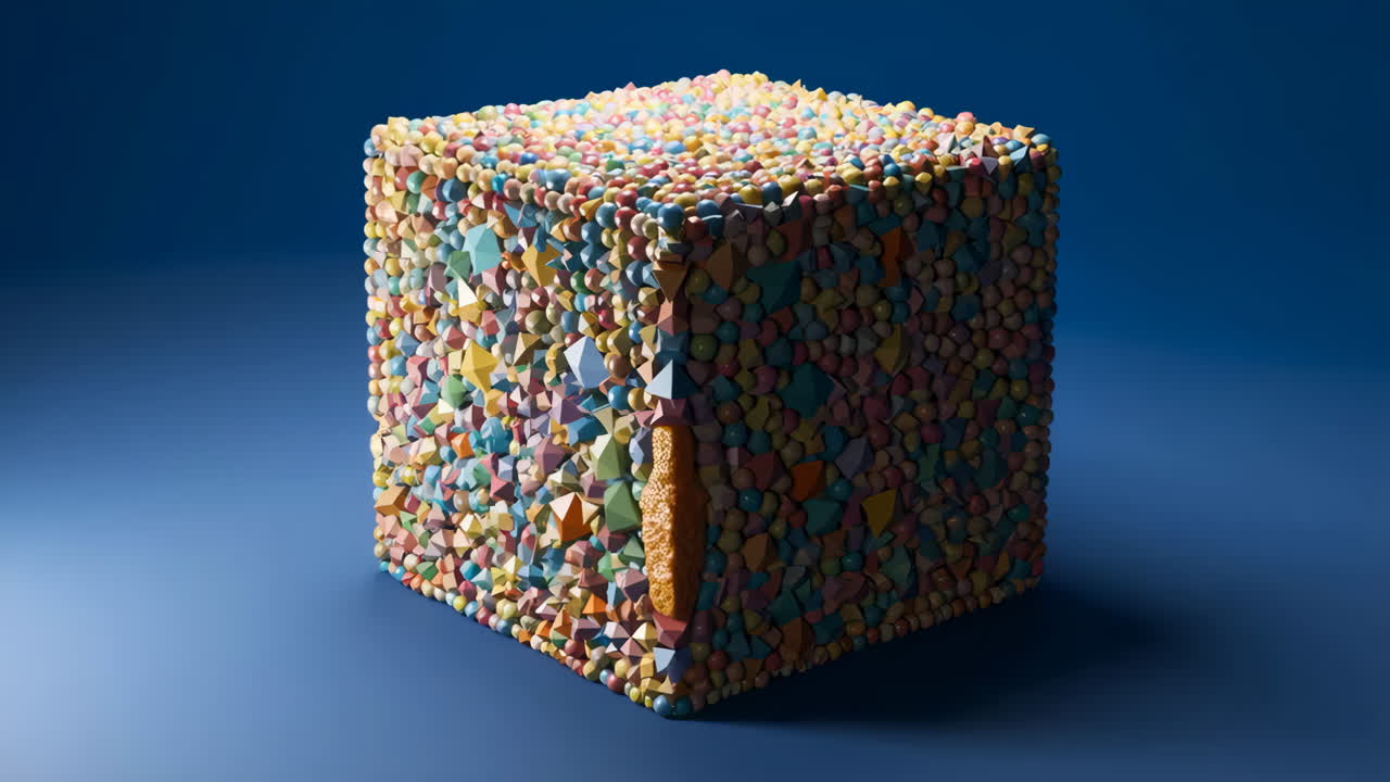 Colorful Geometric Cube Art