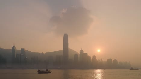 香港島在日落時