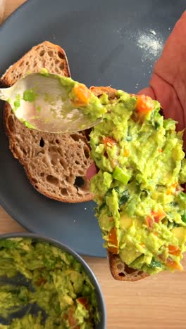 avocado toast with guacamole