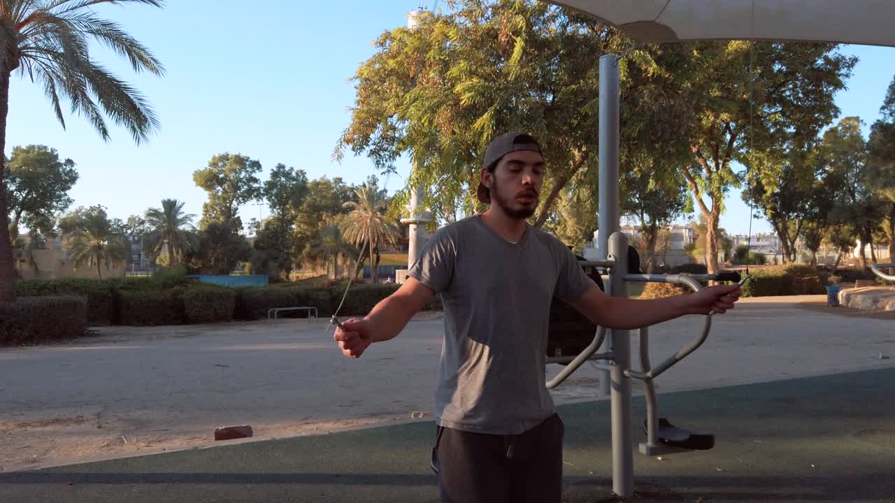 man jumping on skipping rope