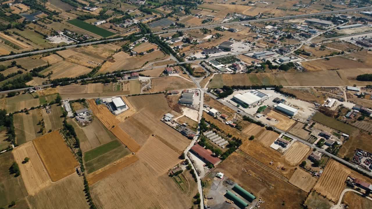 vista aérea del paisaje rural