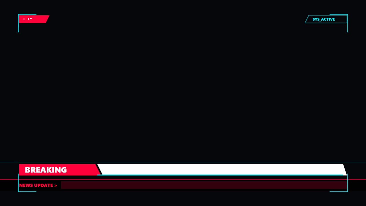 Grafisk overlay til breaking news-udsendelse (lower third)
