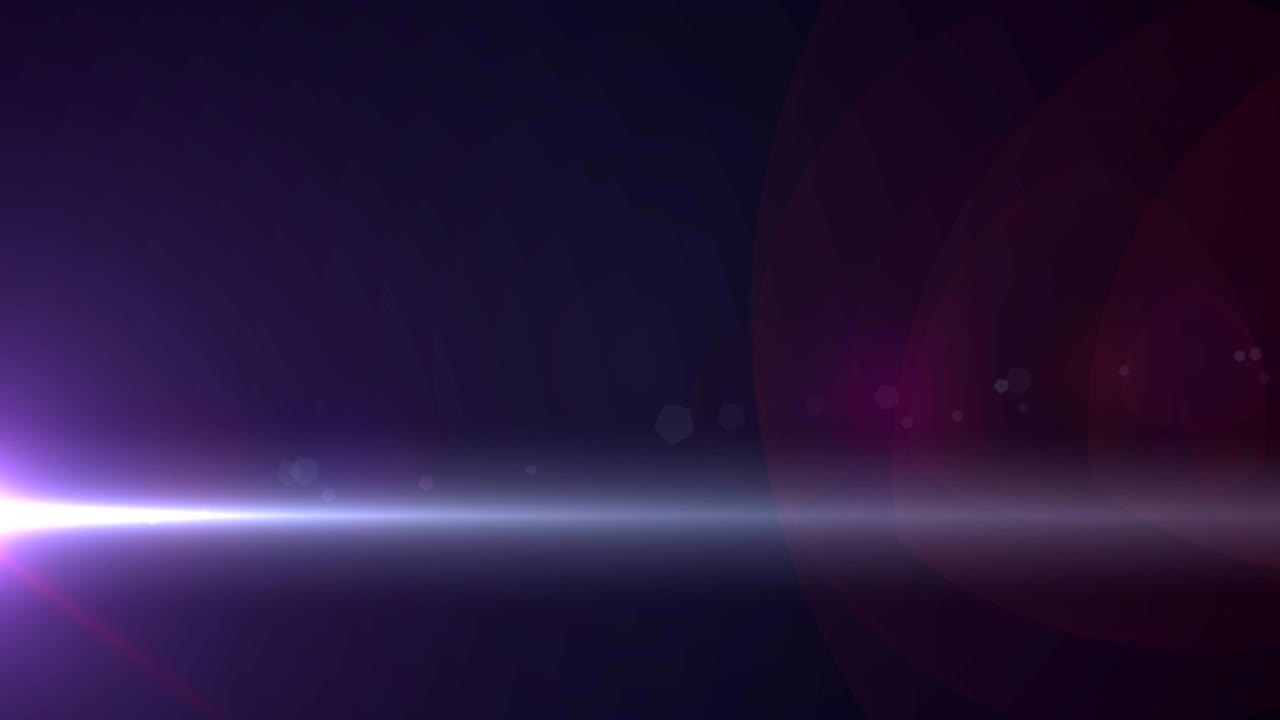 White ray of light and pink particles moving in the night sky