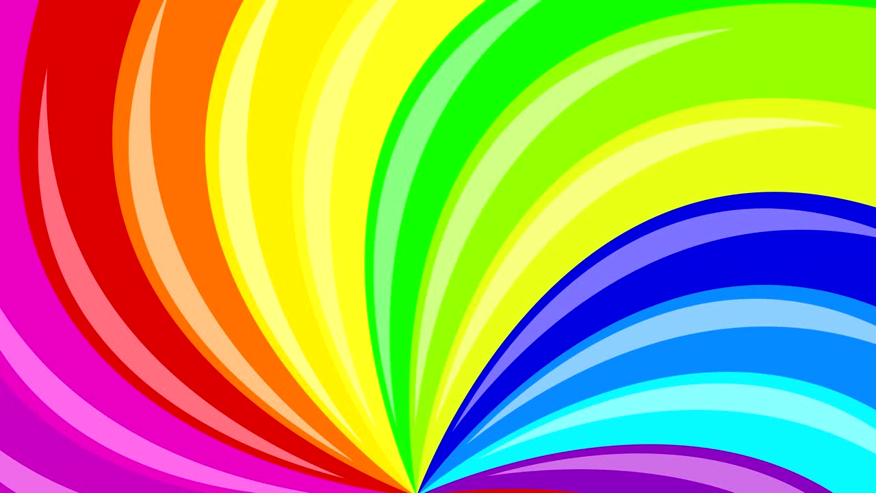 다채로운 배경의 무지개는 회전하는 나선형 4k 애니메이션입니다.