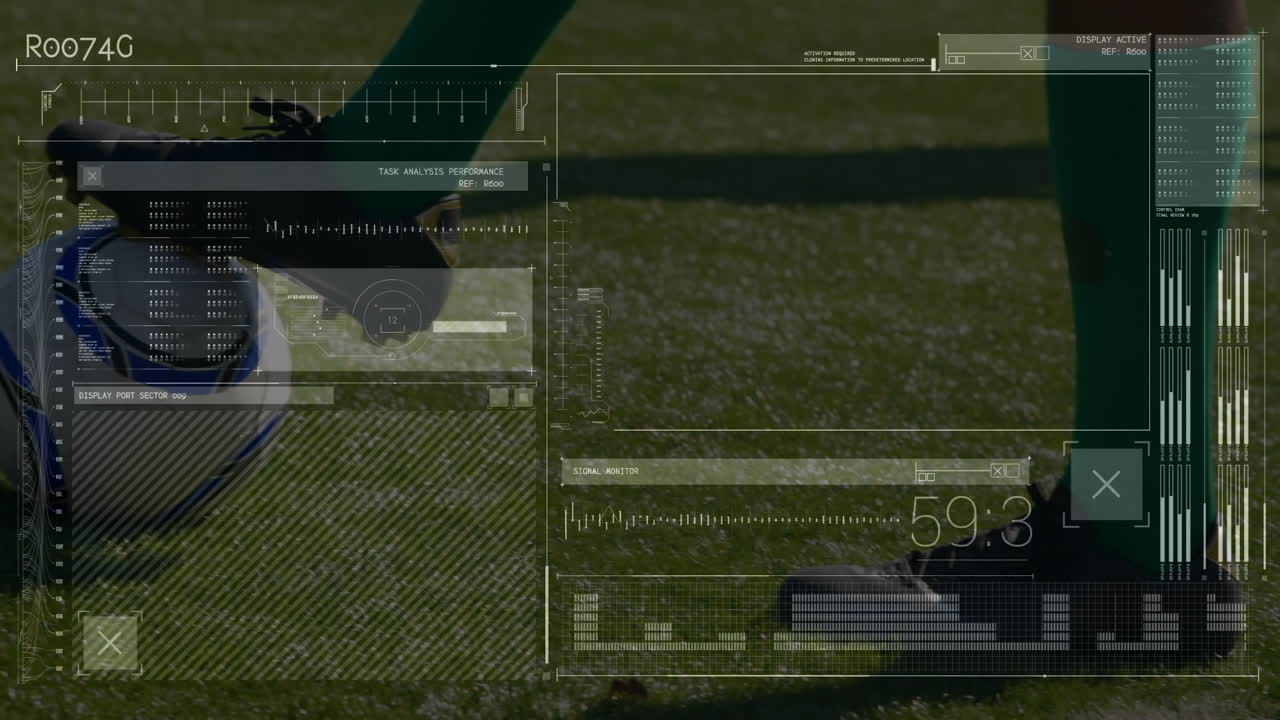 다양한 축구 선수에 대한 데이터 처리 애니메이션