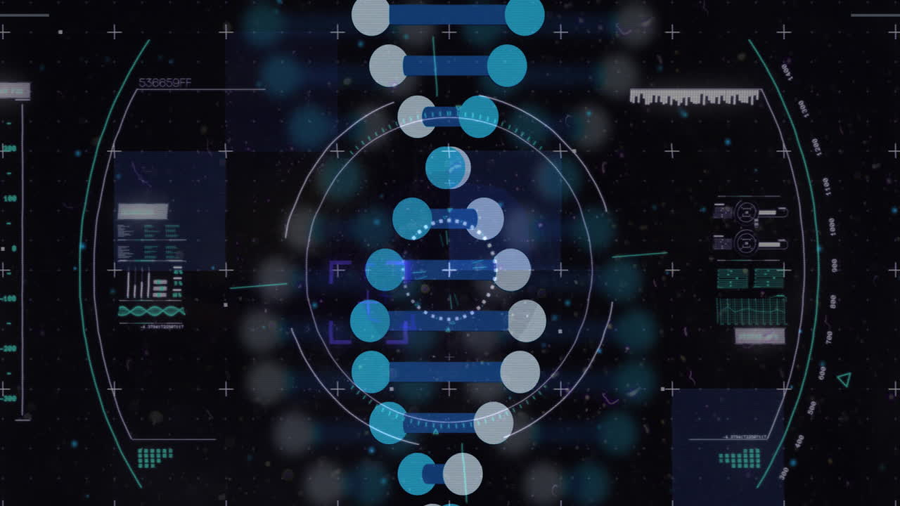 Animation of scope scanning over dna strand