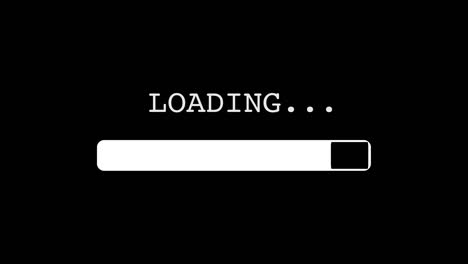 loading bar downloading barloading screen pixelated progress animation loading transfer download in black background