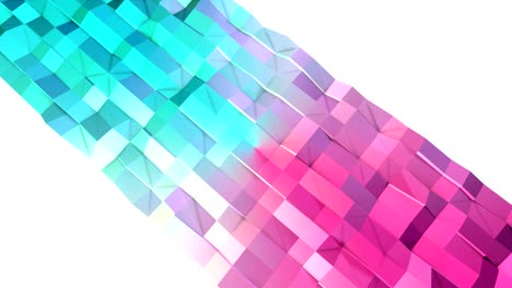 abstracto simple azul rosa baja poli superficie 3d como fondo de computadora. suave bajo poli fondo de movimiento de desplazamiento de polígonos de color rosa azul puro. fondo de bucle sin costuras 4k fullhd con espacio de copia