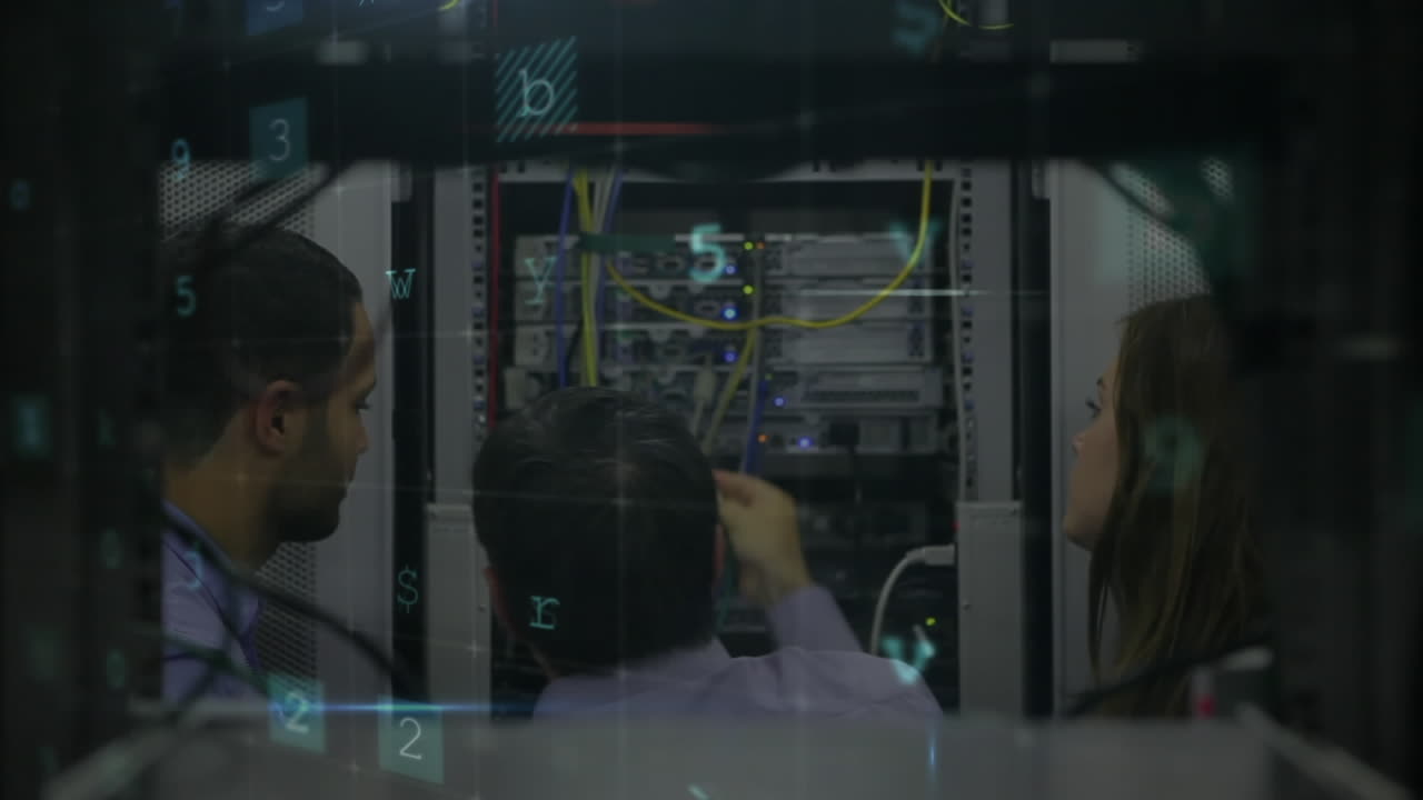 Digital composite of a cyber attack