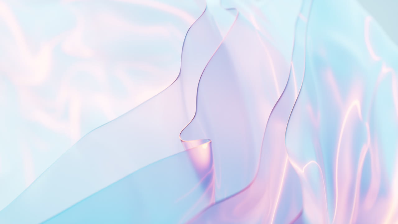 흐르는 그라디언트 투명 다층 유리 배경, 3d 렌더링