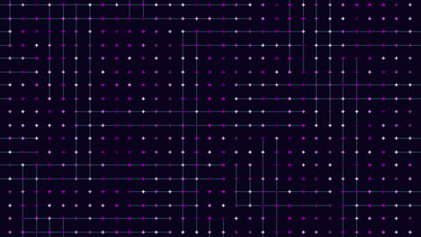 cuadrícula abstracta en blanco y negro con puntos verdes aleatorios