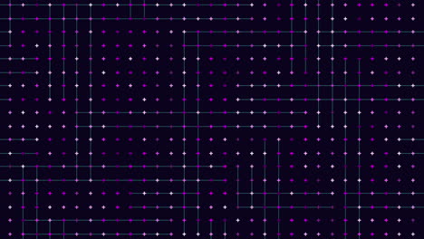 abstract black and white grid with random green dots