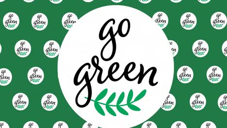 Animation-of-go-green-in-circles-on-green-background