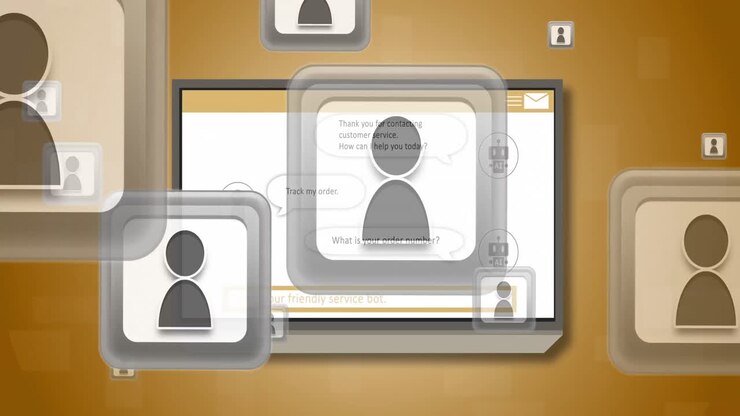 Animation of artificial intelligence data processing over screen