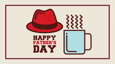 happy fathers day design, video animation