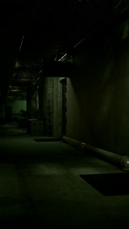 dark corridor in an industrial building