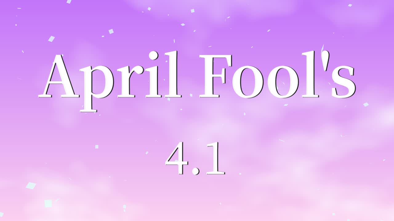 4월의 어리석은 영어 메시지 텍스트 애니메이션 모션 그래픽
