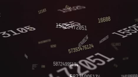 animation of falling numbers over dark background