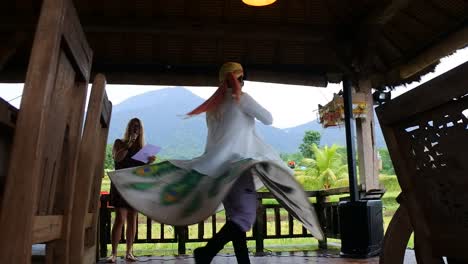 a sufi dance at a restaurant in bali, november 15, 2020