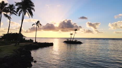 flyby point of interest palm tree island silhouettes, the ultimate hawaiian experience at kāhala beach, honolulu in 2021