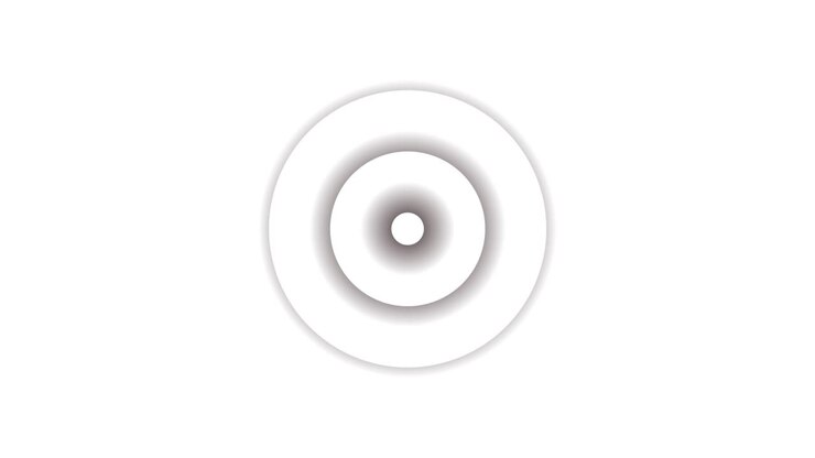 Concentric circles on white background