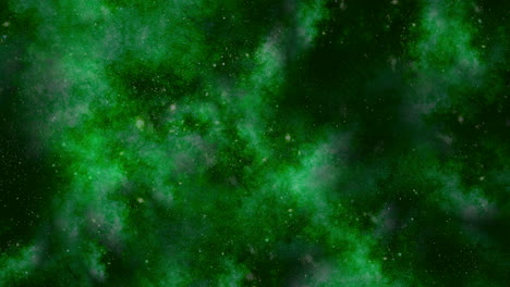 Mysterious-green-nebula-surrounded-by-stars-in-space