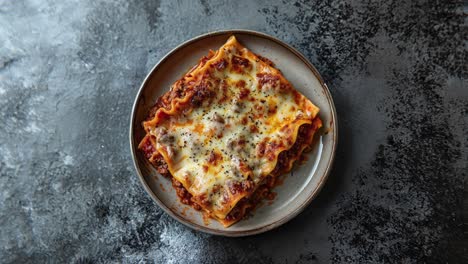 primer plano de una rebanada de lasagna