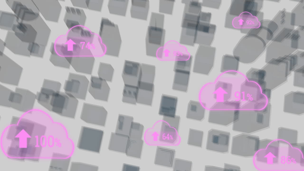 dibujo arquitectónico 3d del paisaje urbano 4k