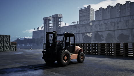 forklift in industrial setting