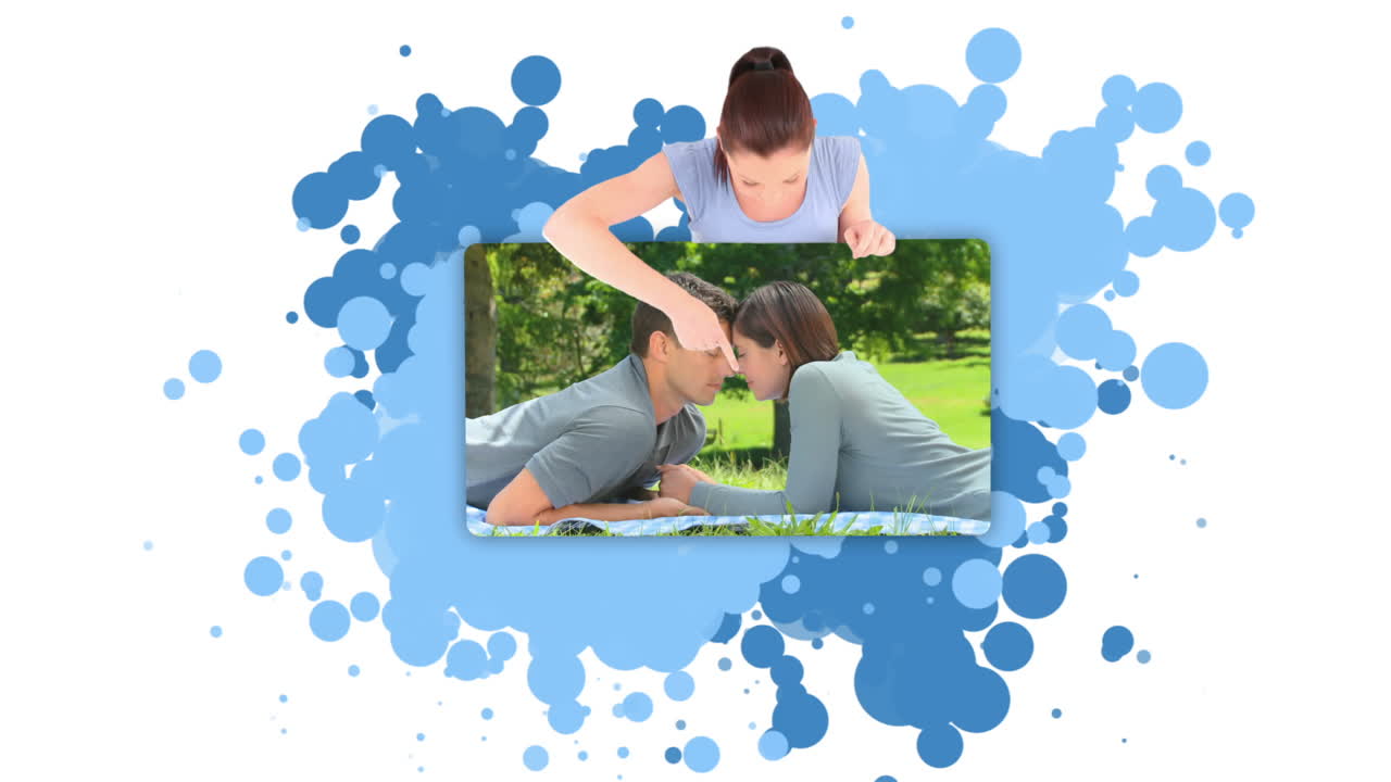 한 부부가 함께 시간을 보내는 것을 보여주는 여자