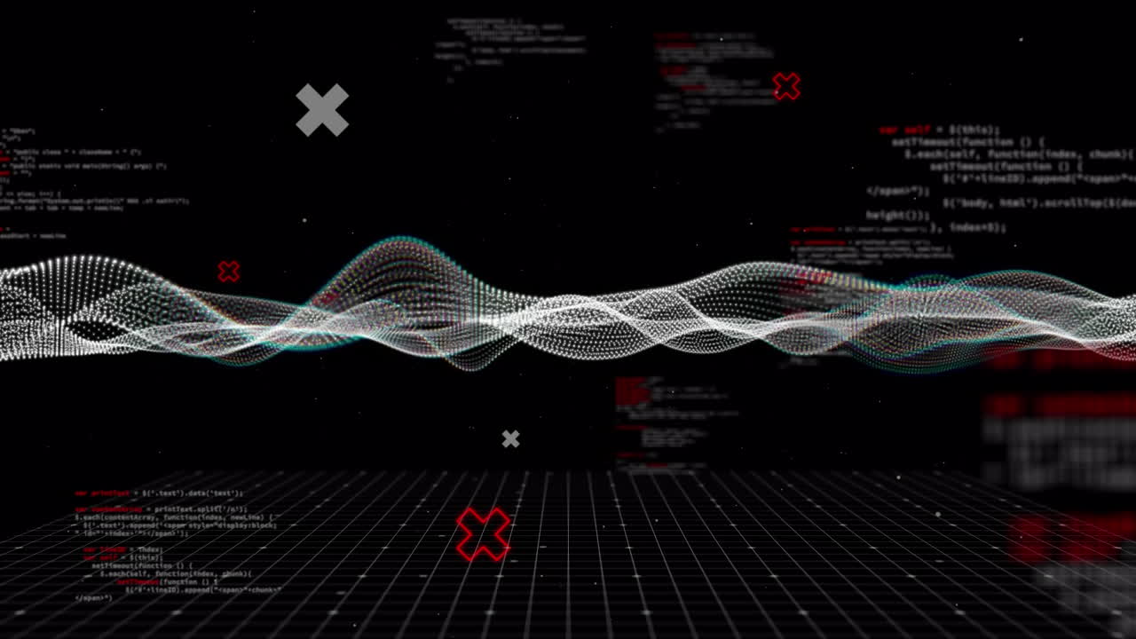 animación del procesamiento de datos sobre los marcadores