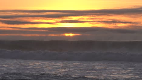 king tides rolling over the central coast of california at marina state beach