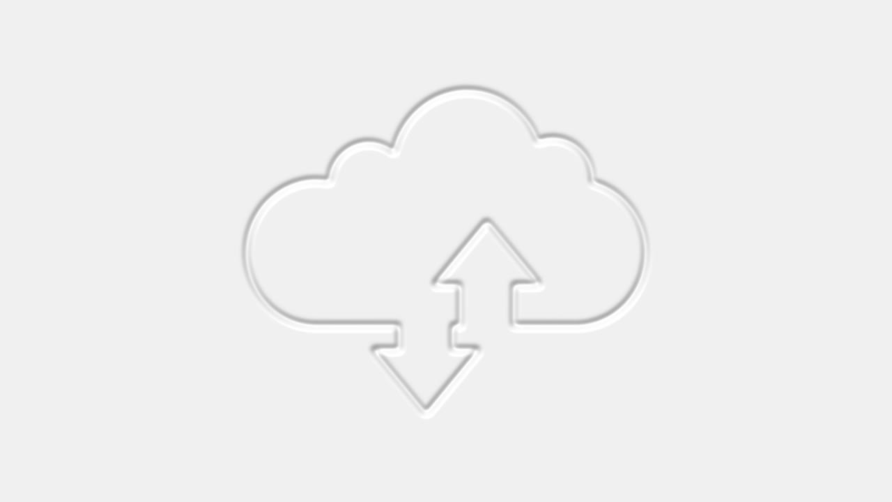 icono de descarga y carga de nube aislado en fondo blanco. 4k