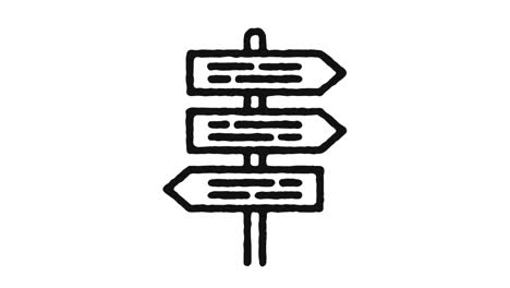 Navigation Icon Animation Footage & Alpha Channel