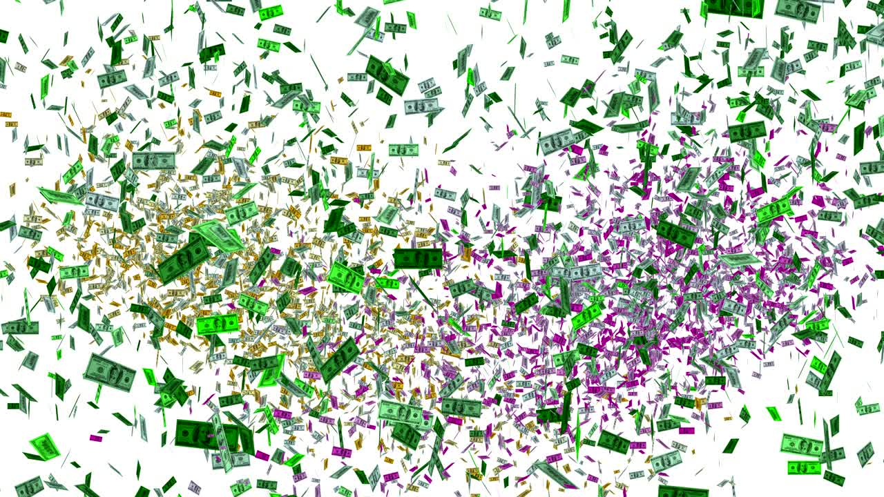 1ドル紙幣のコンフェッティ