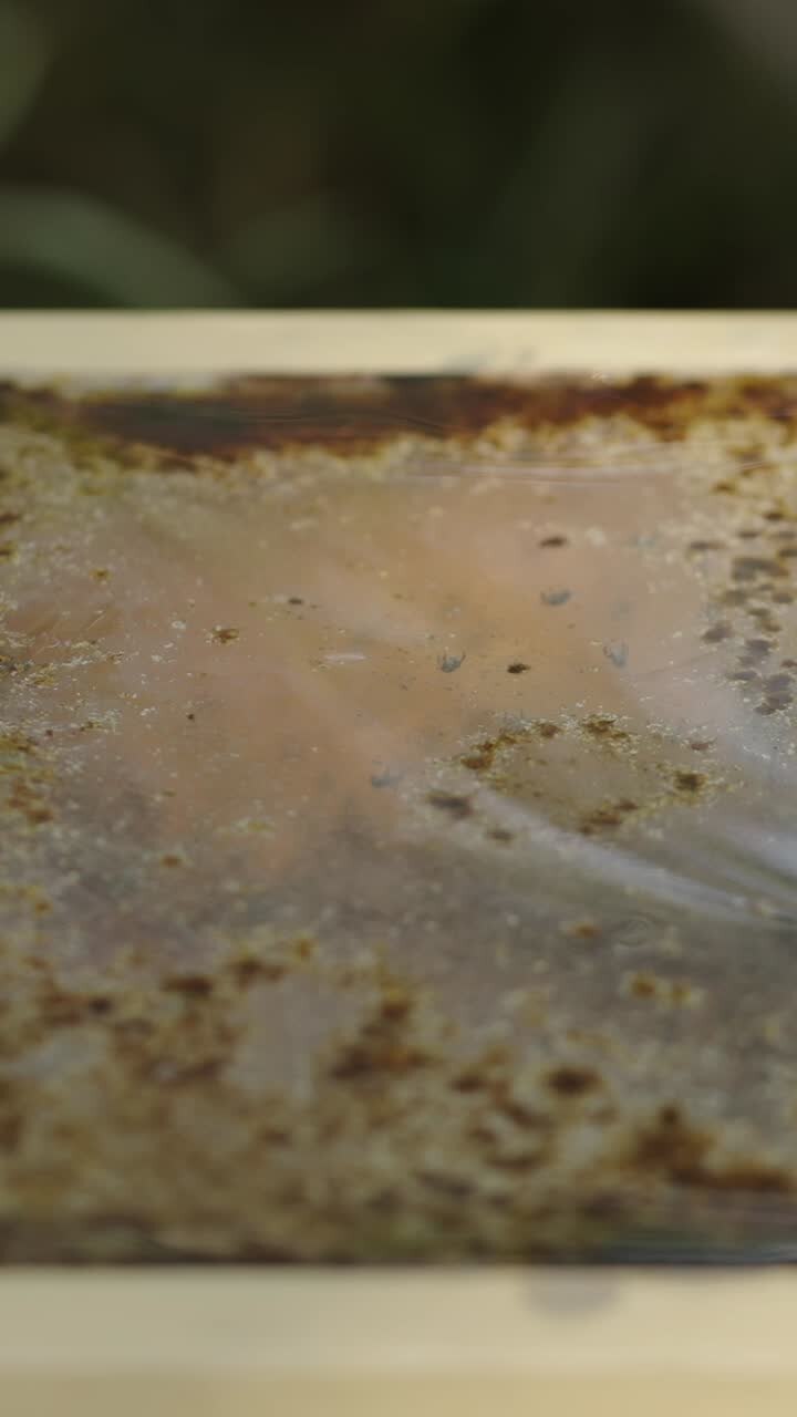 Close-up of a dirty surface with water and texture