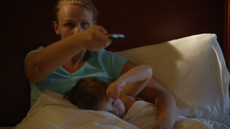 Mother-and-son-watching-TV