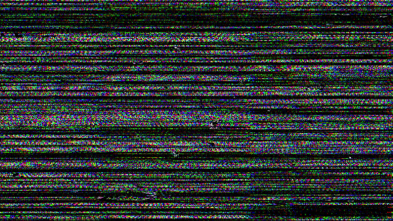 Digital Glitch Static Noise with Horizontal Lines