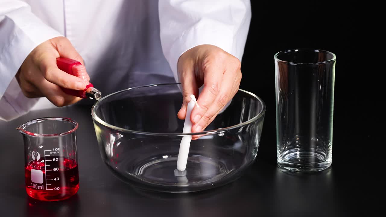 demostración de un experimento científico