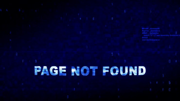 Page Not Found Text Digital Noise Twitch Glitch Distortion Effect Error Loop Animation.