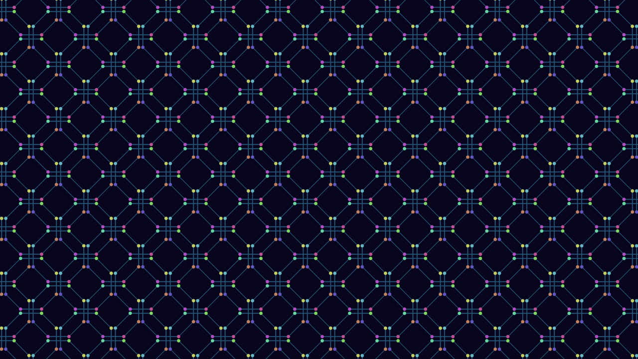 píxeles de arco iris y patrón geométrico futurista con color neón