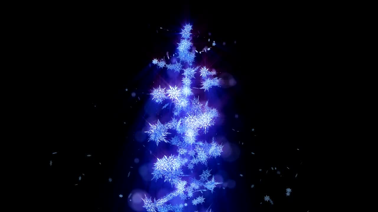 아름다움의 눈송이와 함께 반이는 겨울의 상징, 스핀 눈에서 소용돌이, 겨울 패턴, 아름다움 춤추는 눈송이, 추상적인 루프 애니메이션.