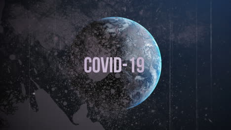 animar el título del coronavirus sobre el planeta tierra.