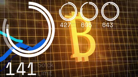 animation of data processing over bitcoin