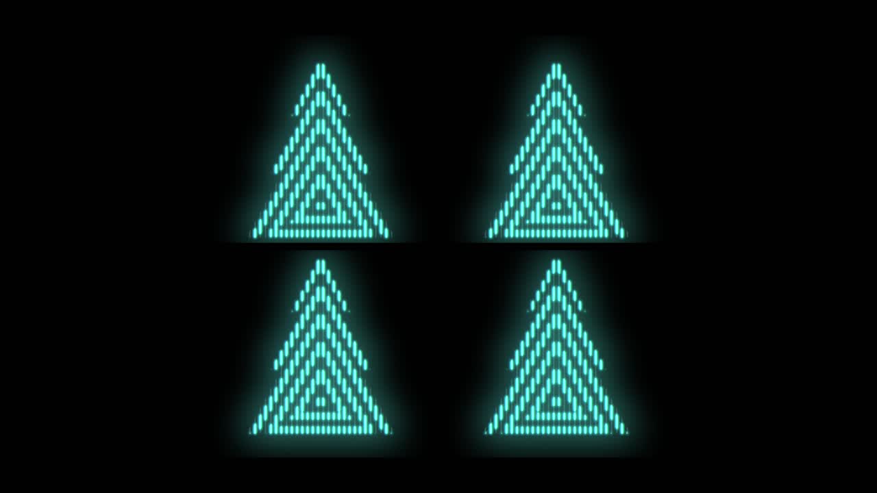 patrón de árboles de navidad verde neón