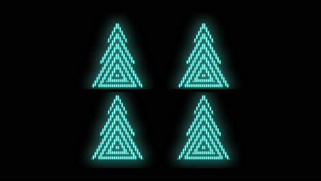 neon green christmas trees pattern