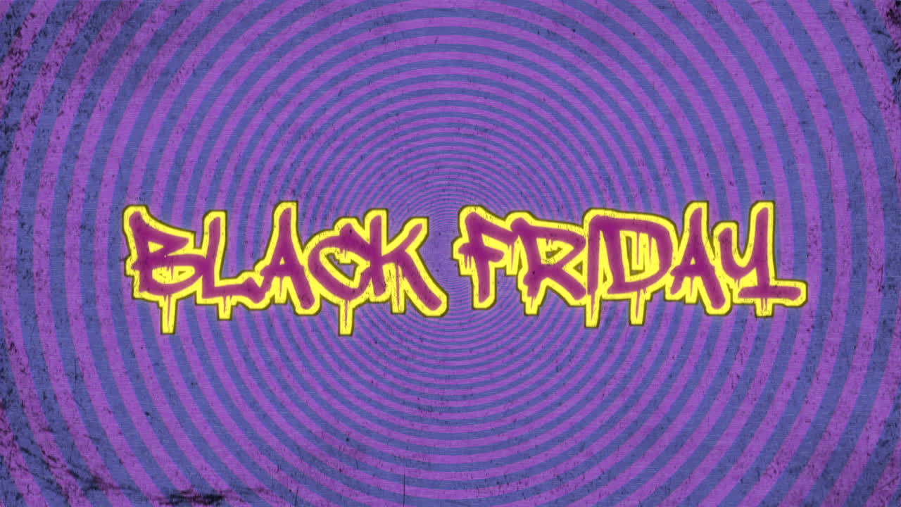 Black Friday su texture hipster con effetto vertigine